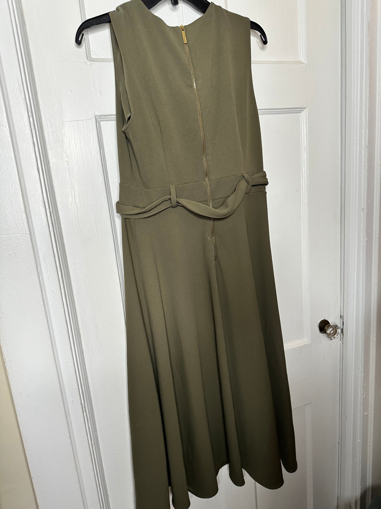 Calvin Klein Army Green Dress with Belt sz 8