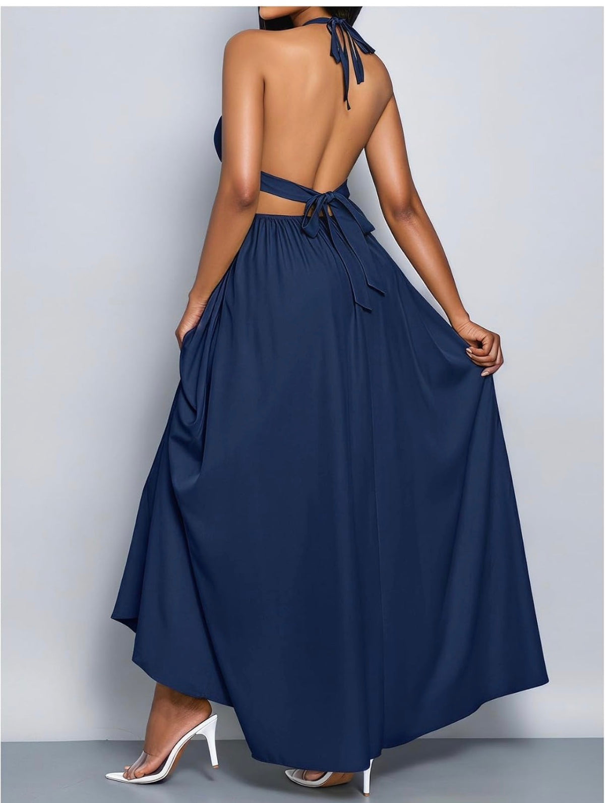 Bling Navy Blue halter Sz M