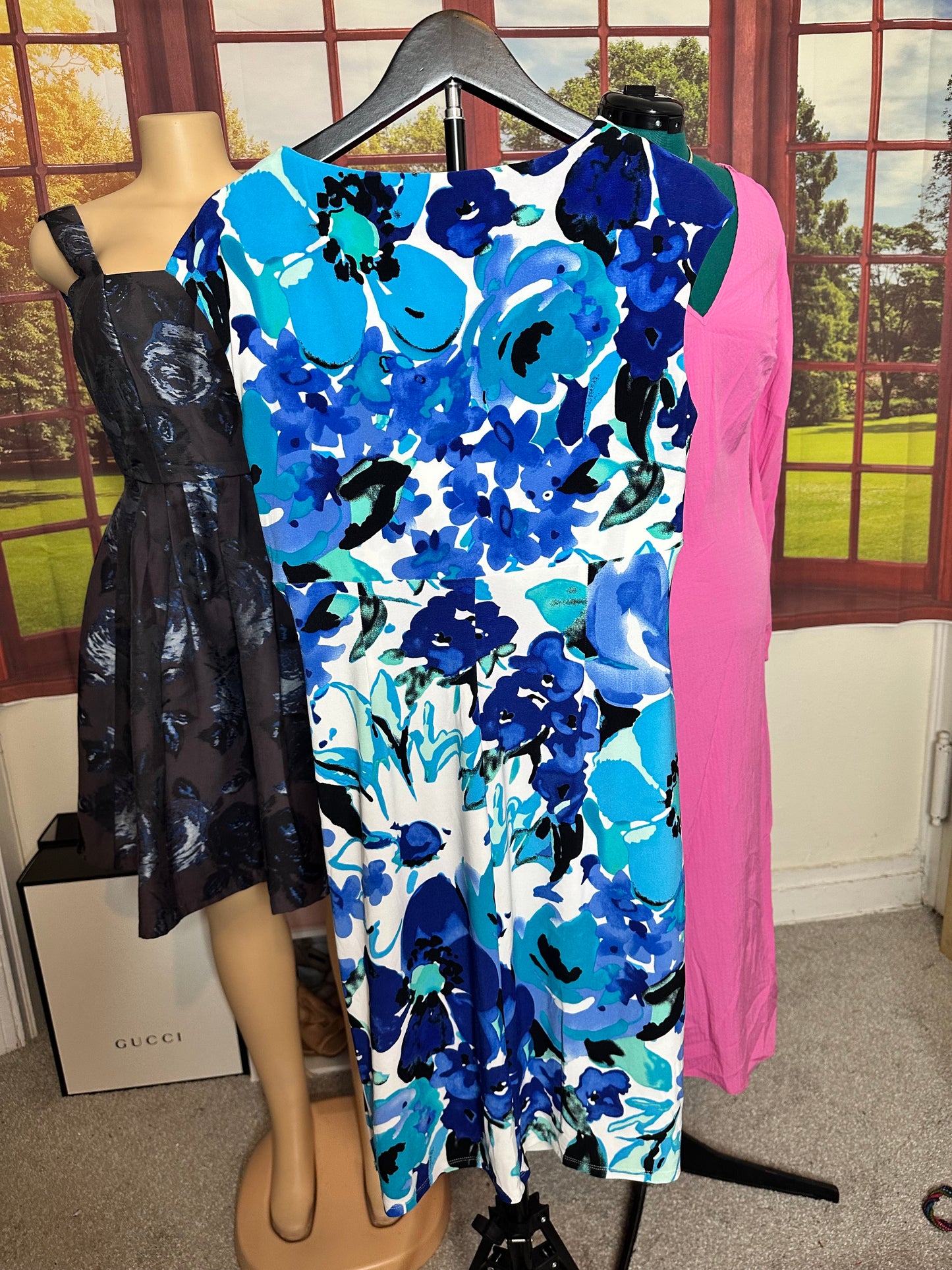Ralph Lauren Blue Faux Wrap Dress Sz 8P