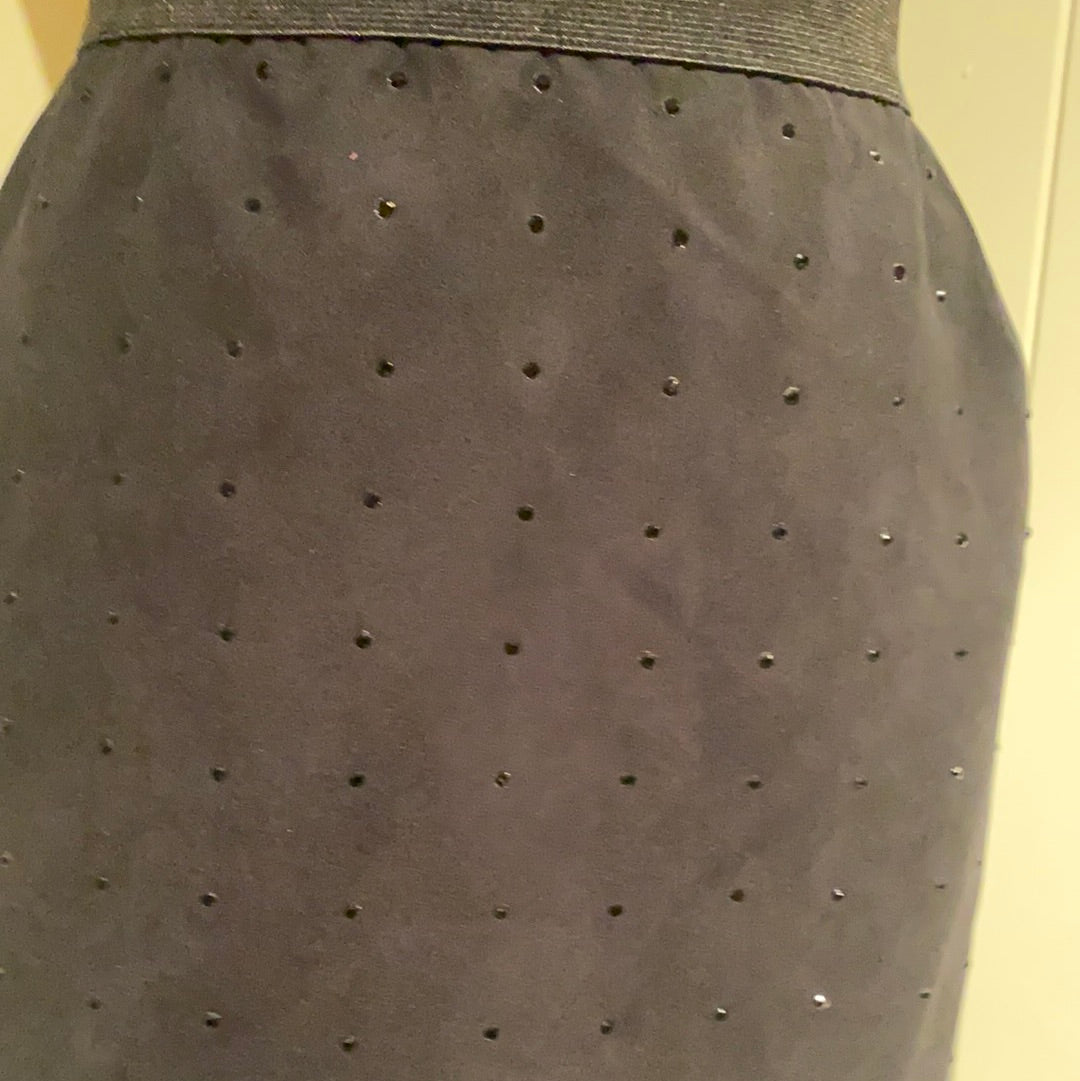 LANE BRYANT BLACK ELASTIC WAIST SKIRT W/ RHINESTONES SZ 20