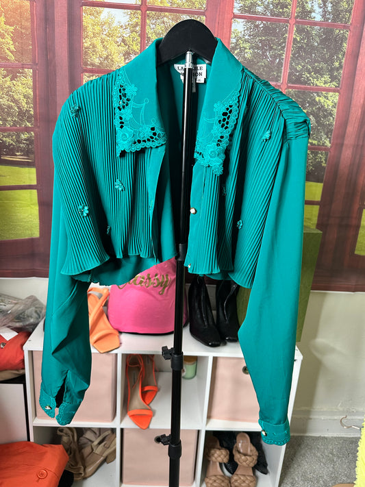 La Beile Cropped Long sleeve top sz XL