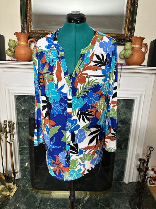 INC Floral top sz 2X