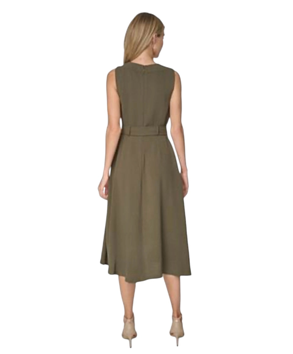Calvin Klein Army Green Dress with Belt sz 8