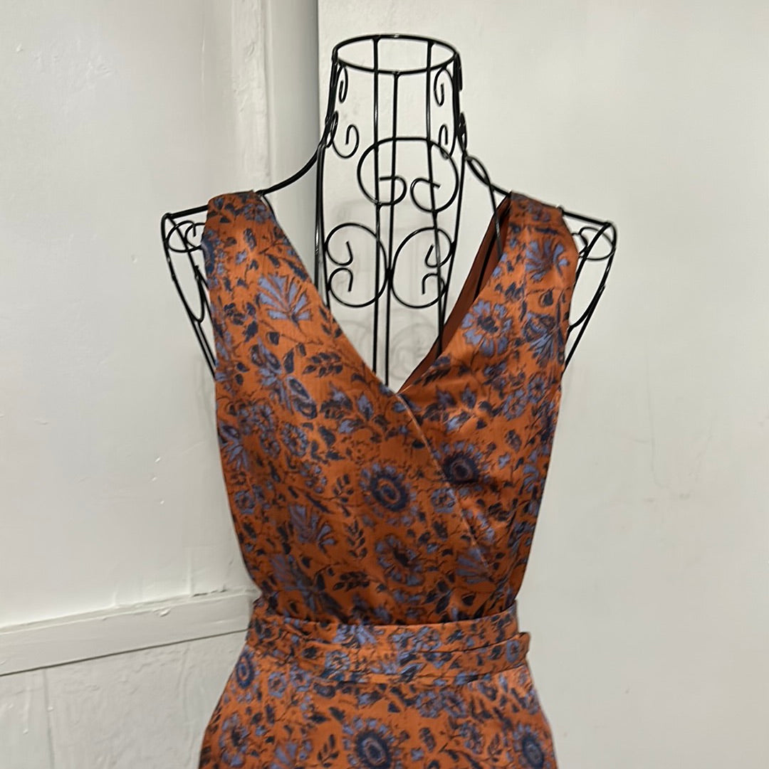 Club Monaco orange print dress