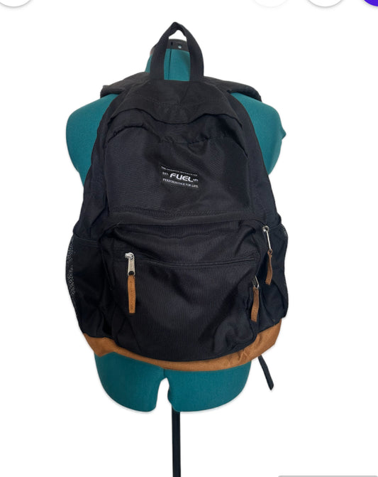 Canvas and suede backpack