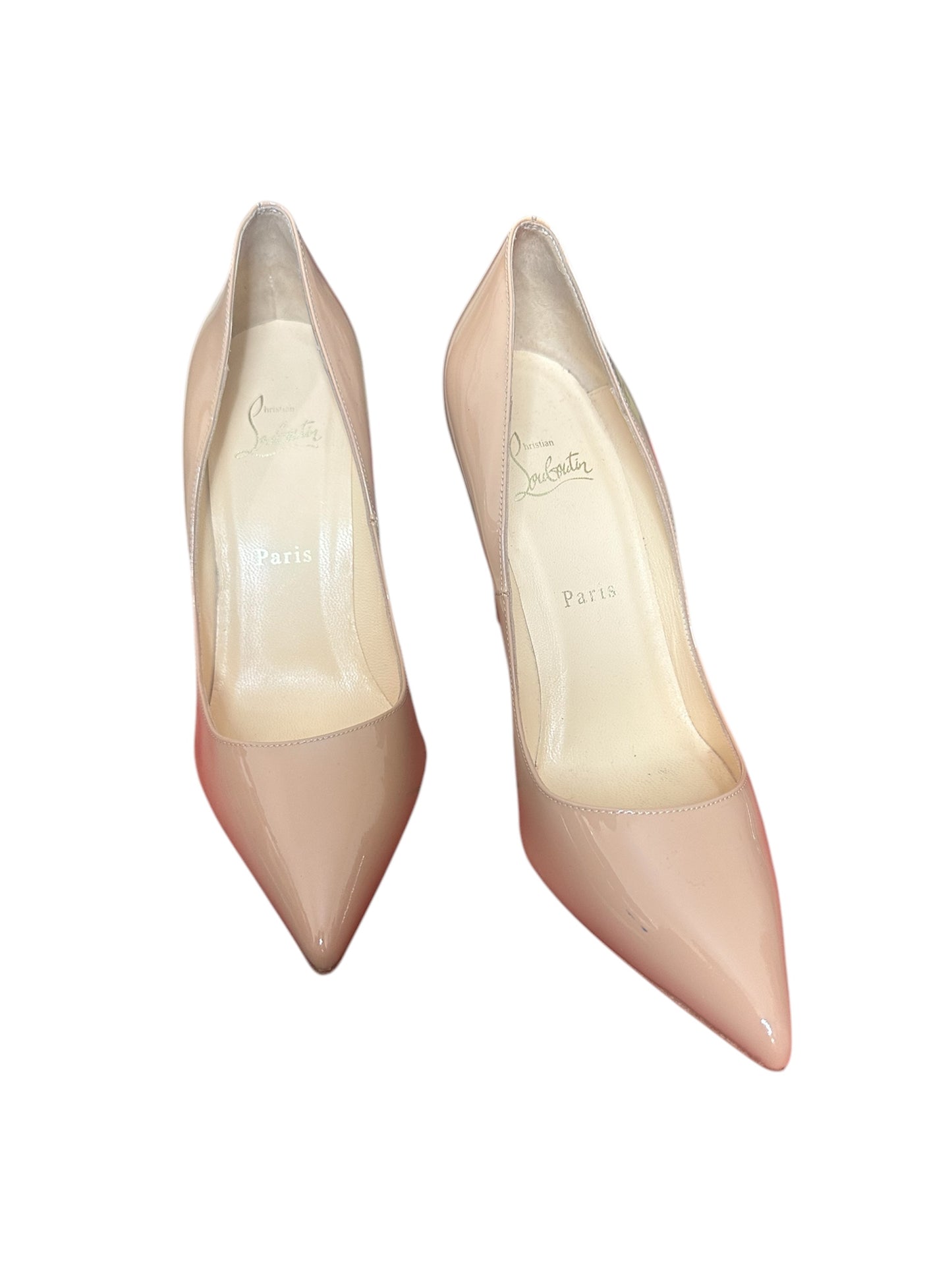 Authentic designer taupe pump with dust bag size 39