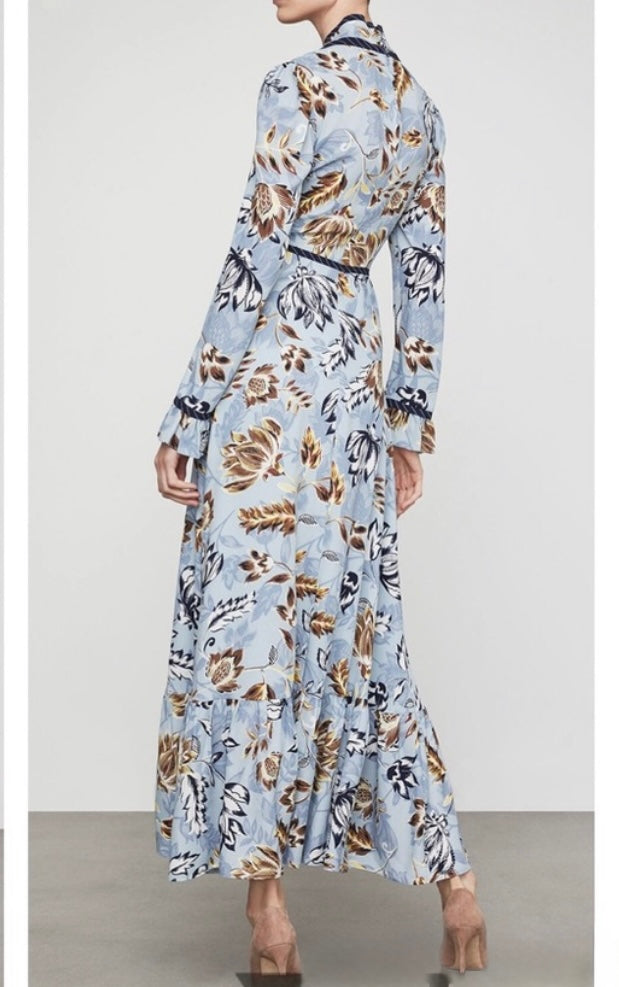 BCBGMAXAZRIA features ruffled long Sz 8