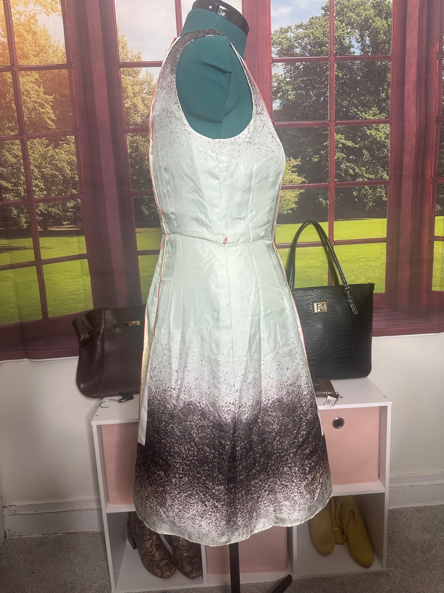 Carolina Herrera Printed Midi Length A-line Dress without belt sz 12