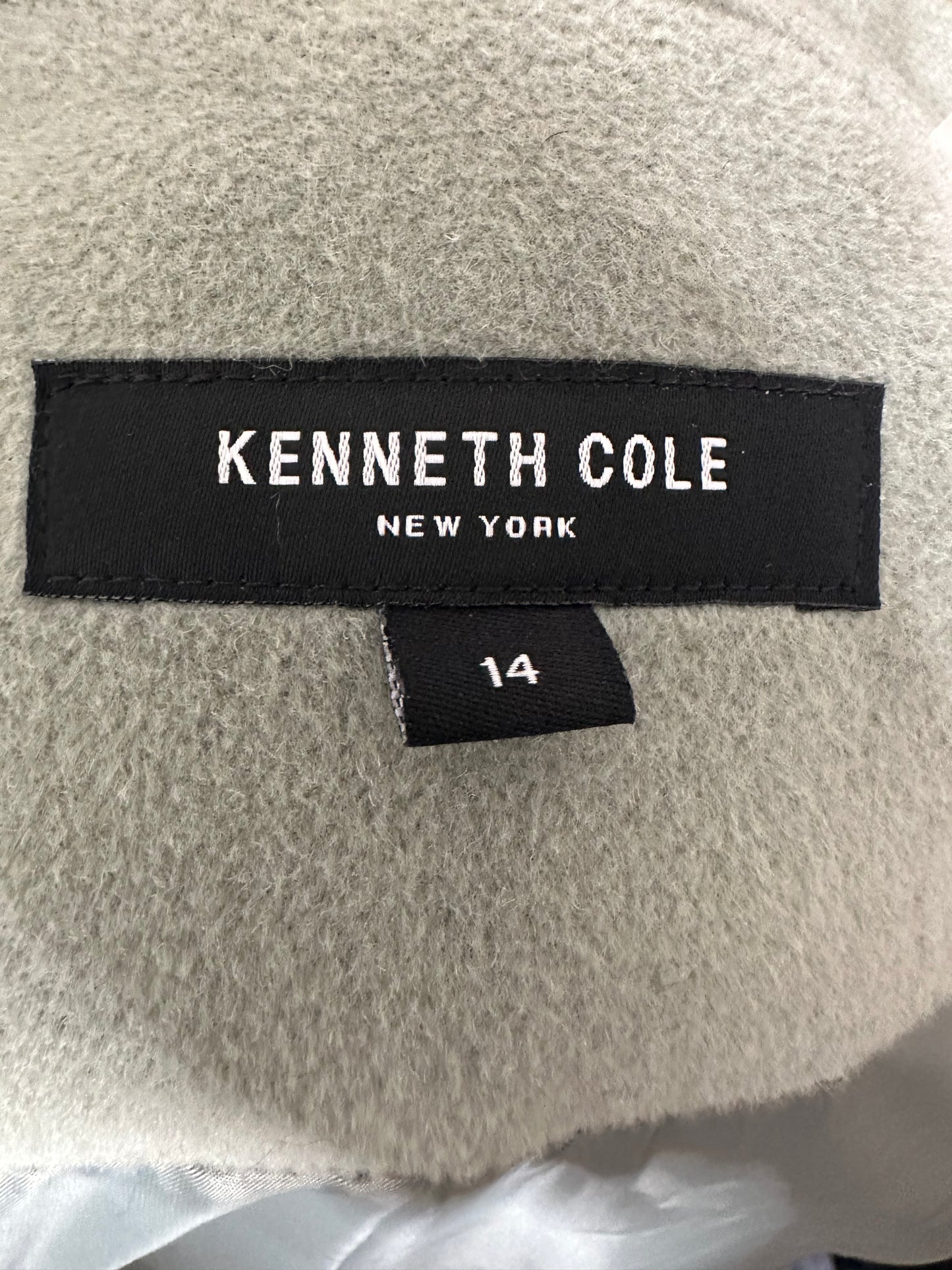 Kenneth Cole Soft Green coat with belt sz 14