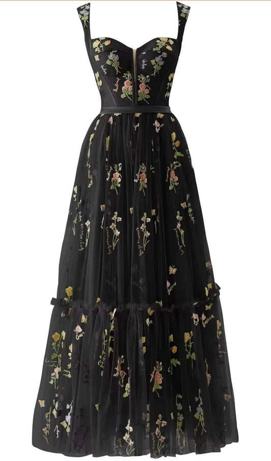 Kapaka Black A-line Tulle Dress Size 8/10