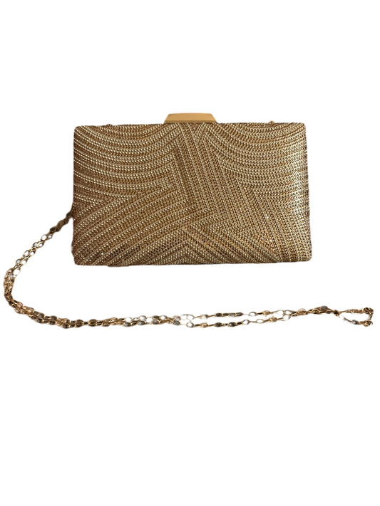 Gold beaded clutch