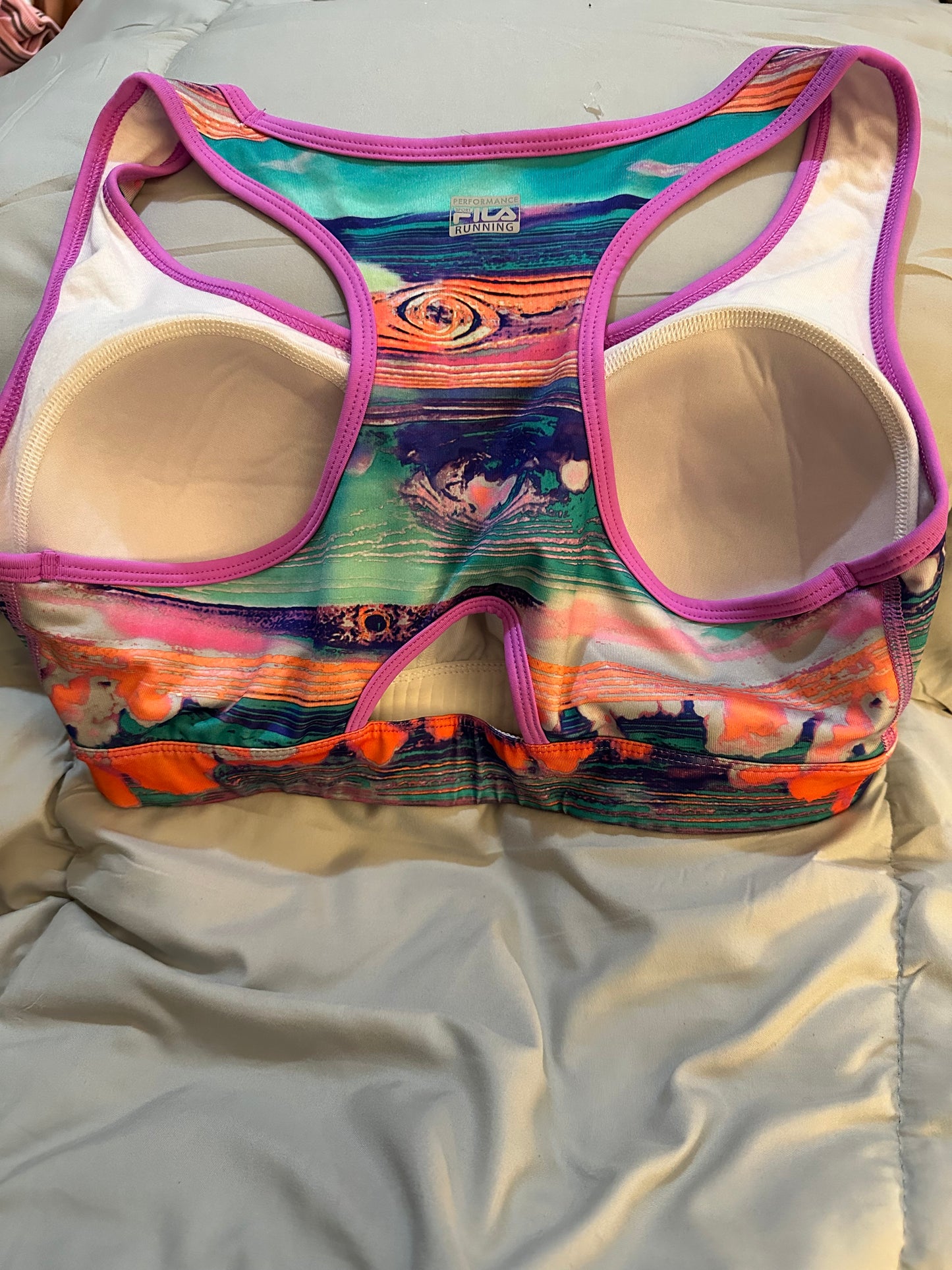 Fila SPORT Medium support running sports bra Sz L