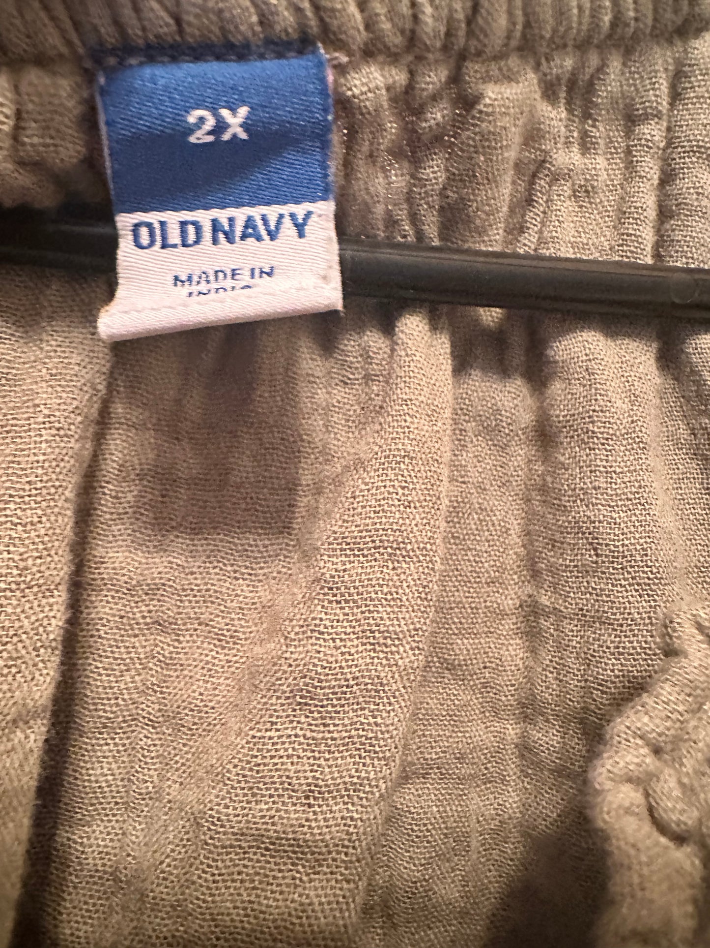 Old Navy olive green gauze dress with pockets size XXL
