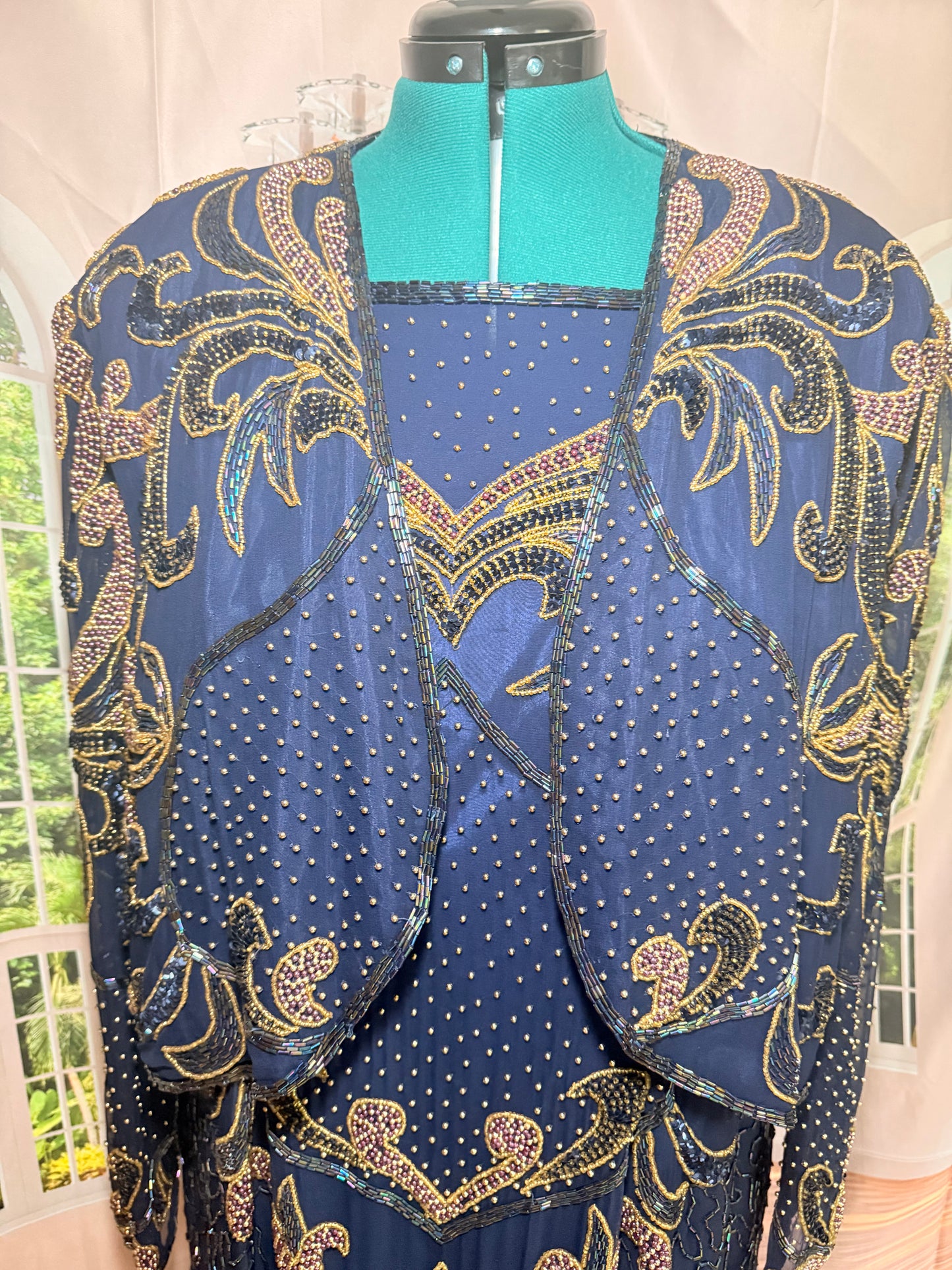 Gagni sequin 2pc grown Sz 3X NWT w/jacket