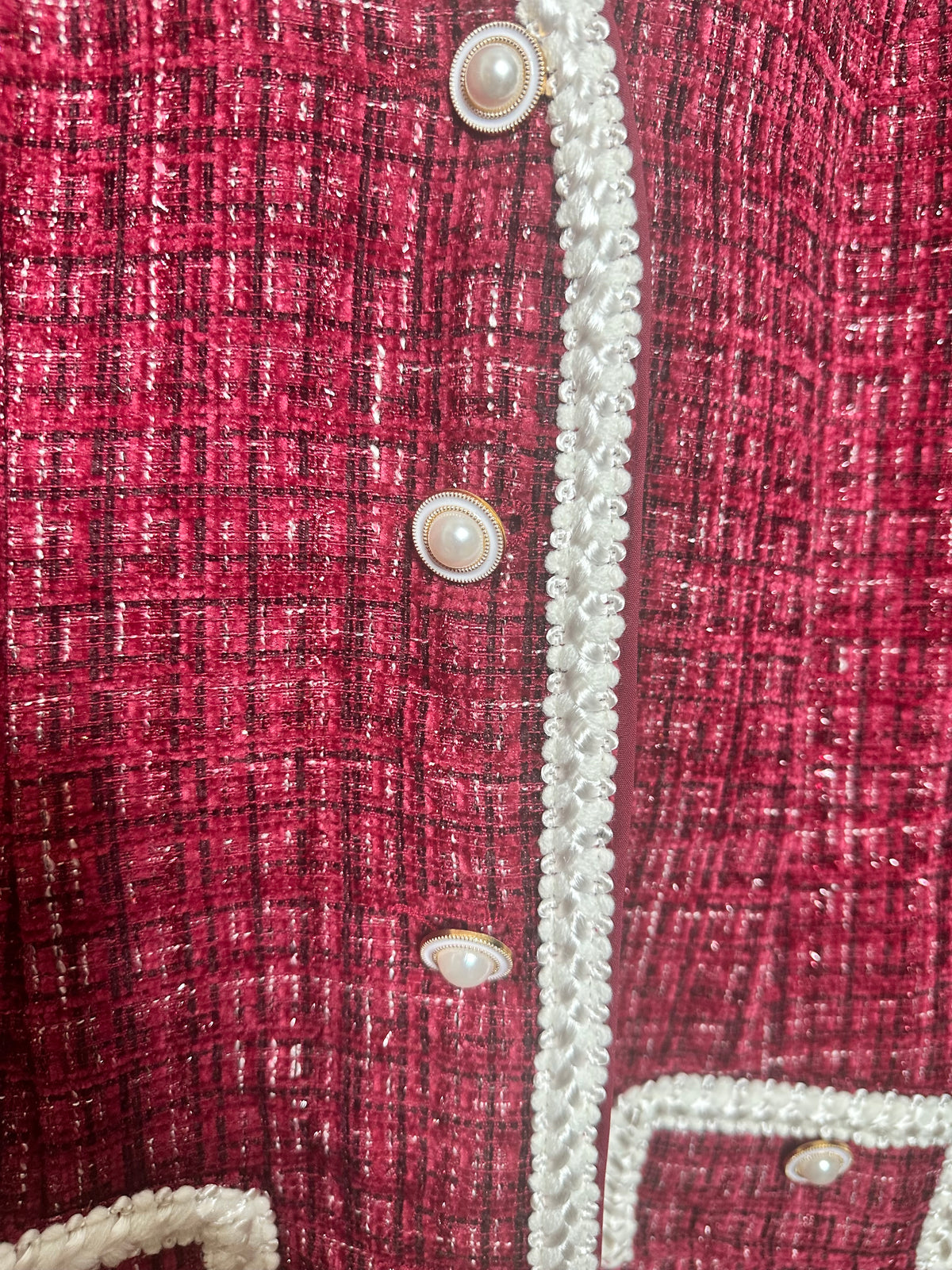 NWT Fashionnova Wine Tweed Mini Dress Sz M