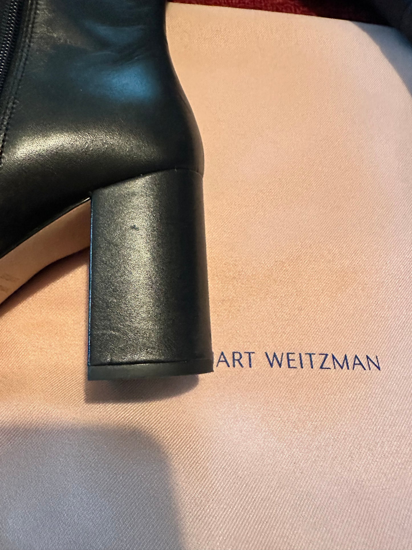 Stuart Weitzman Black Leather Knee High Boots sz 11.5