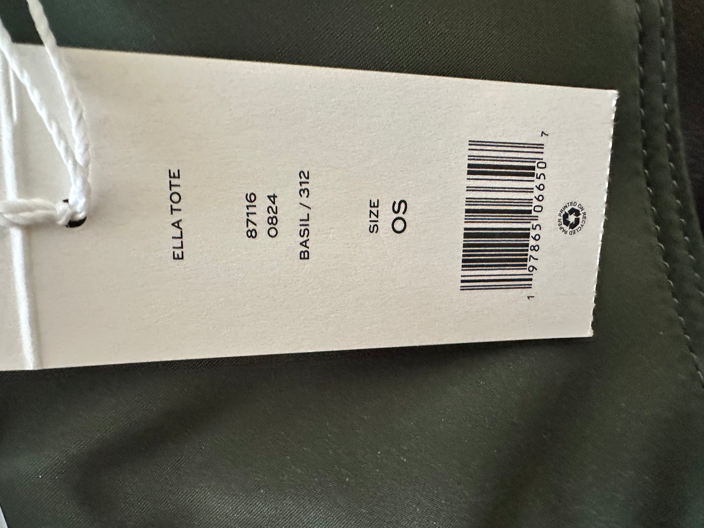 Tory Burch Olive Green Large Tote Bag