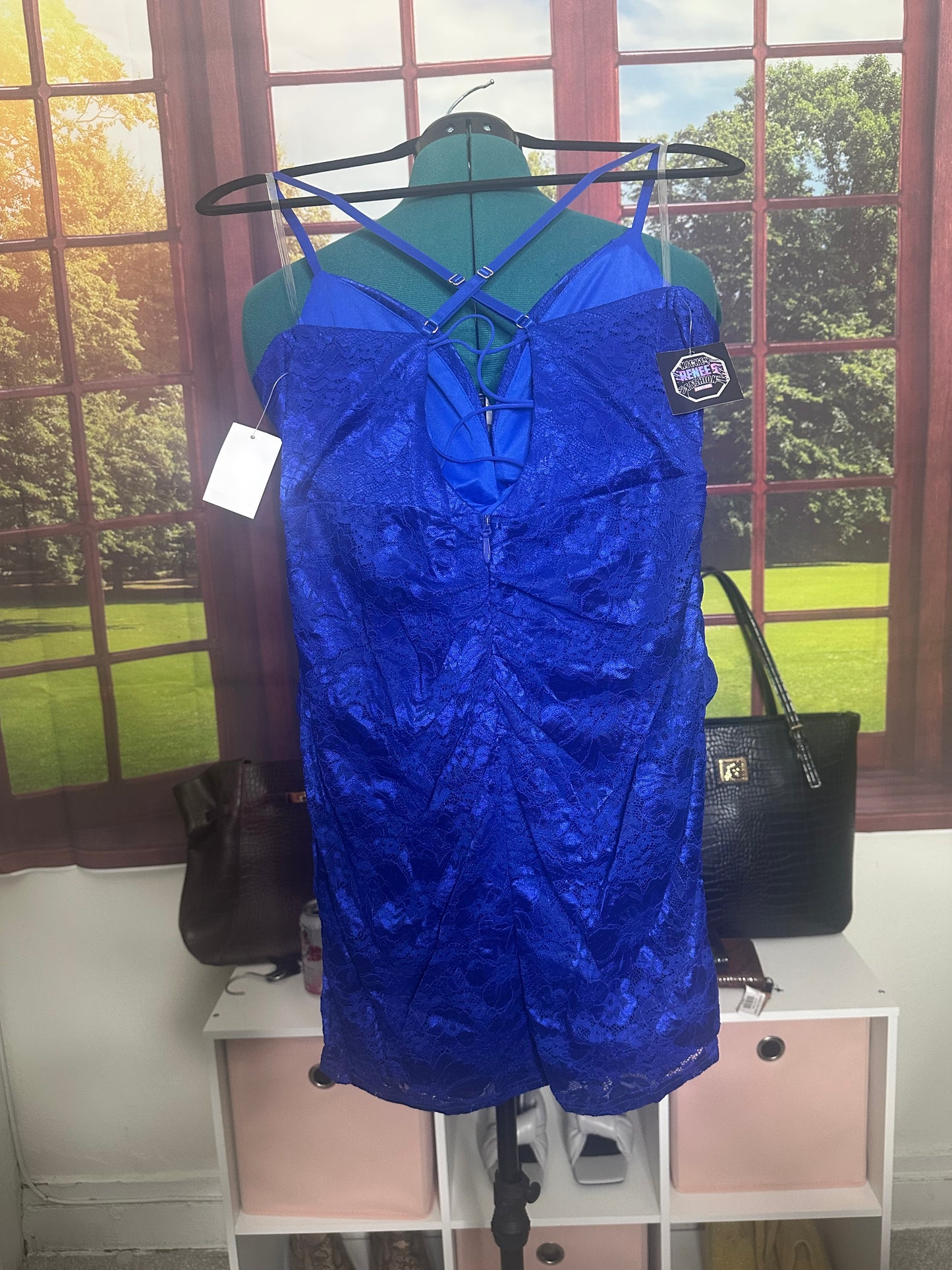 NWT Royal blue dress marked sz XL fits S/M