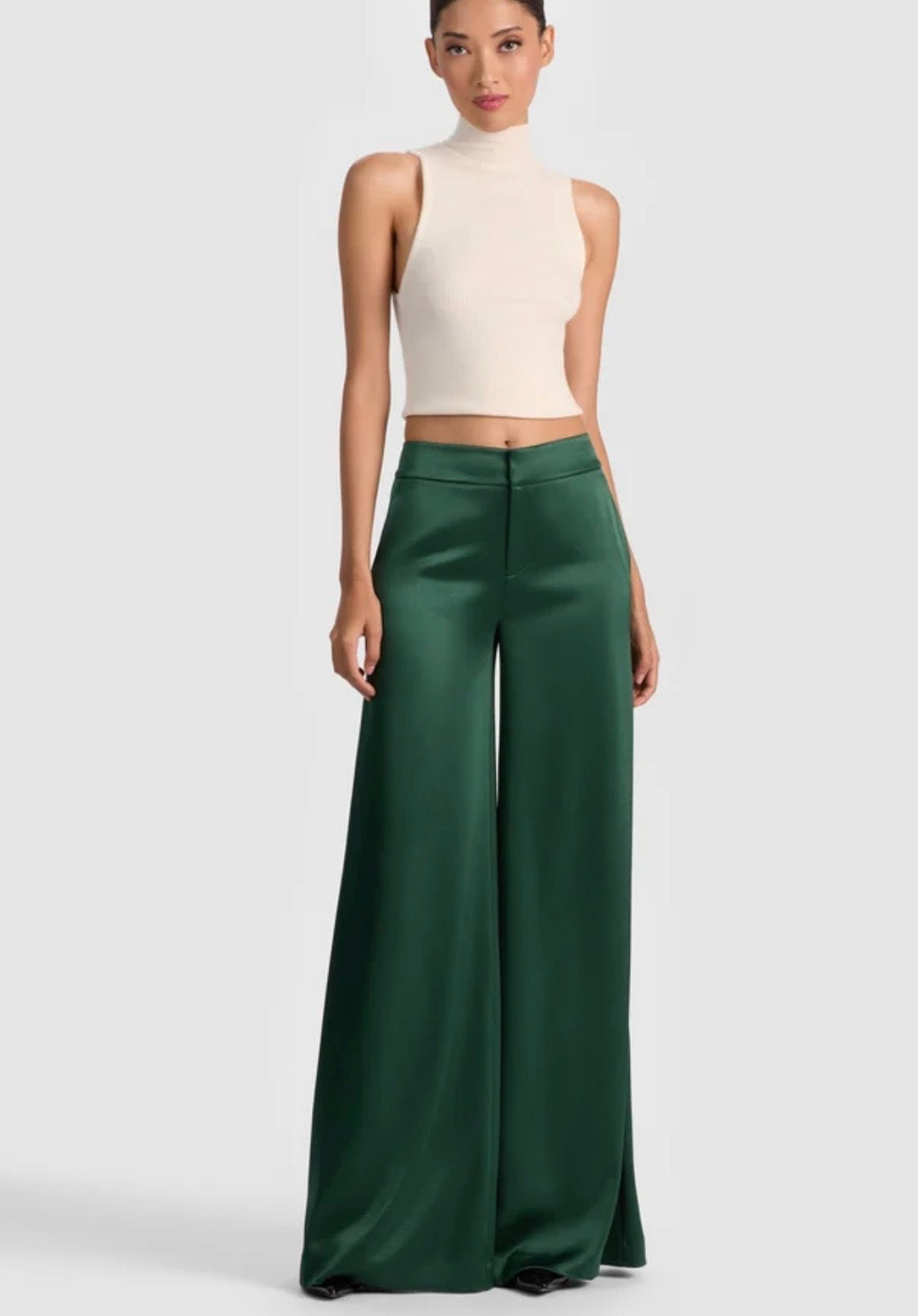 Alice and Olivia Green Pants Nessi Trouser Sz 10