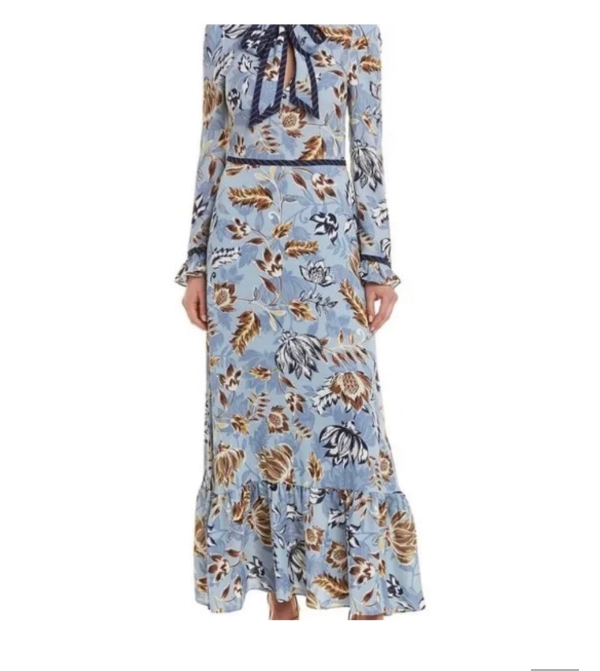 BCBGMAXAZRIA features ruffled long Sz 8