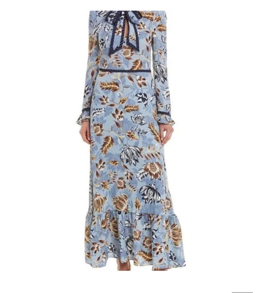BCBGMAXAZRIA features ruffled long Sz 8
