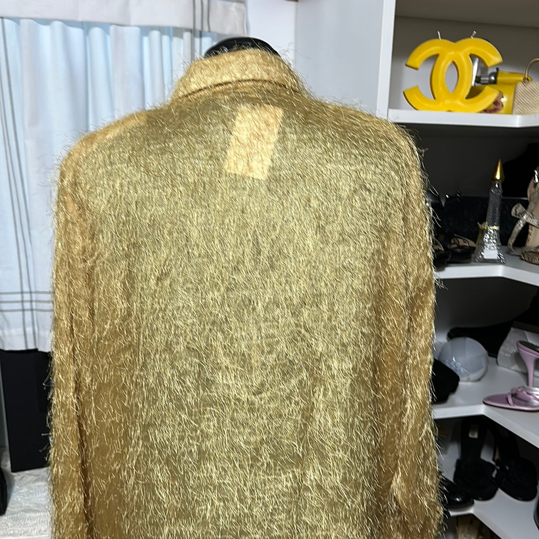 Ashley StewartGLD SHAG BLOUSE SZ 20W