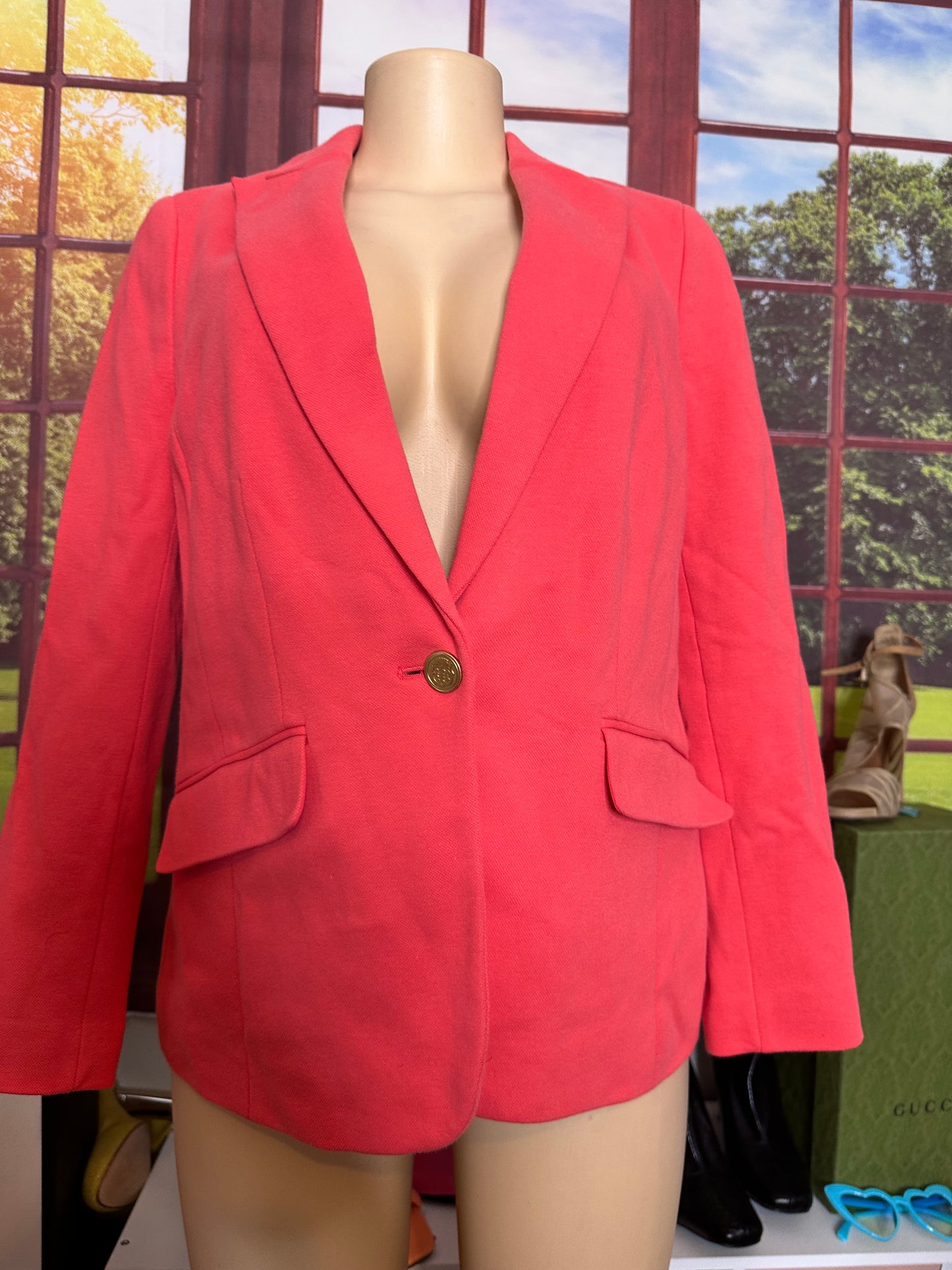 Talbot single button coral blazer size 8P
