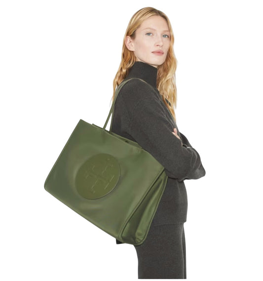Tory Burch Olive Green Large Tote Bag