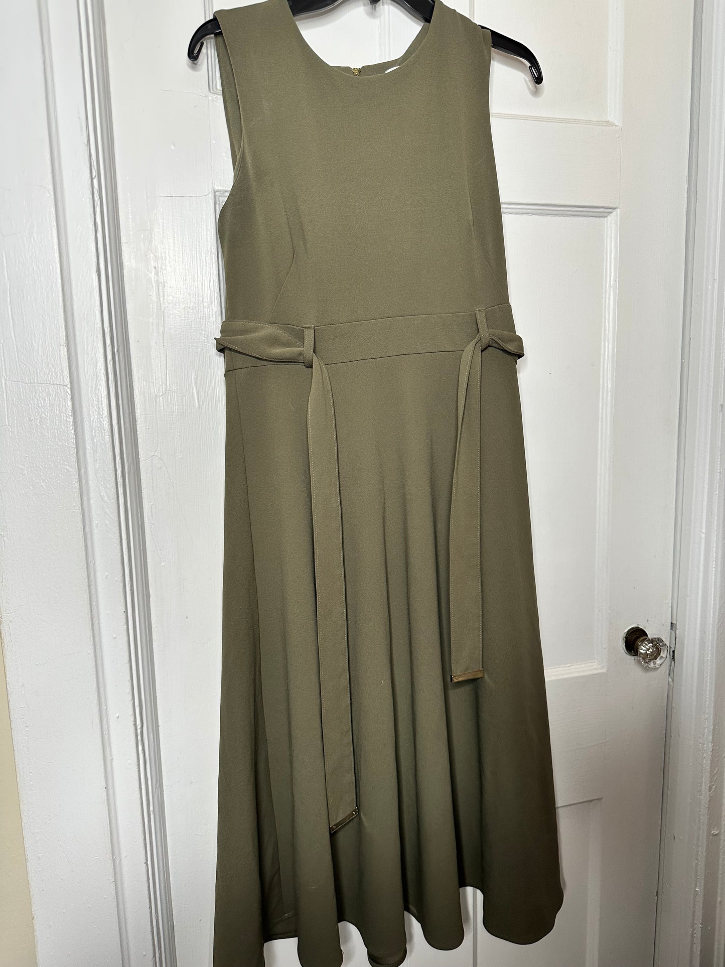 Calvin Klein Army Green Dress with Belt sz 8
