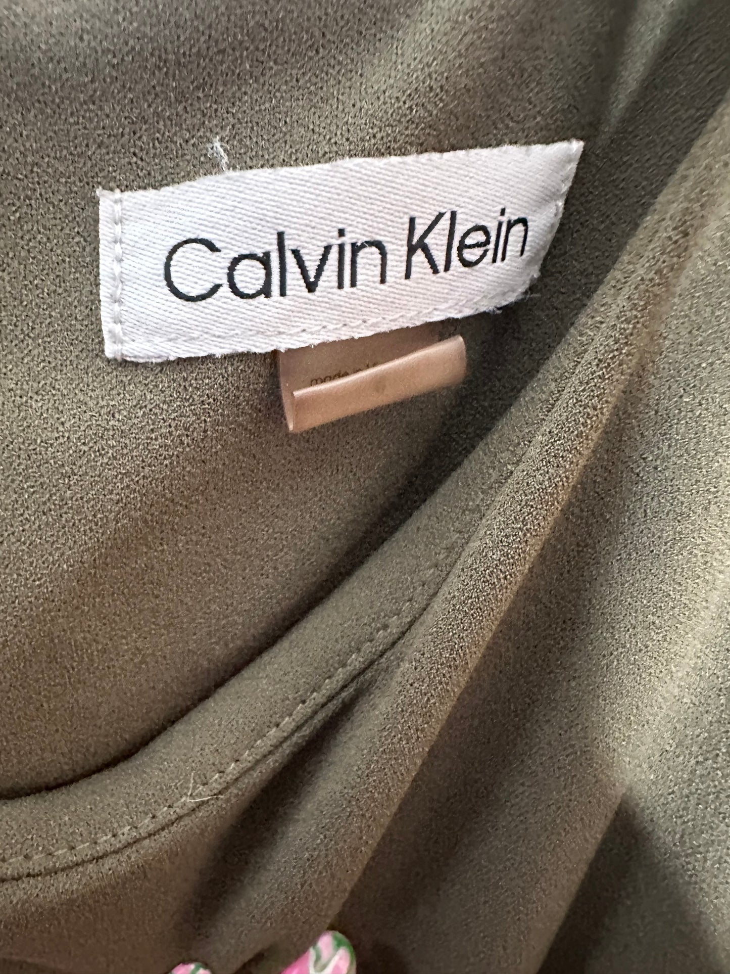 Calvin Klein Army Green Dress with Belt sz 8
