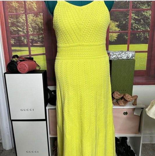 NWT Haute Hippie Lime Green sweater Dress sz L