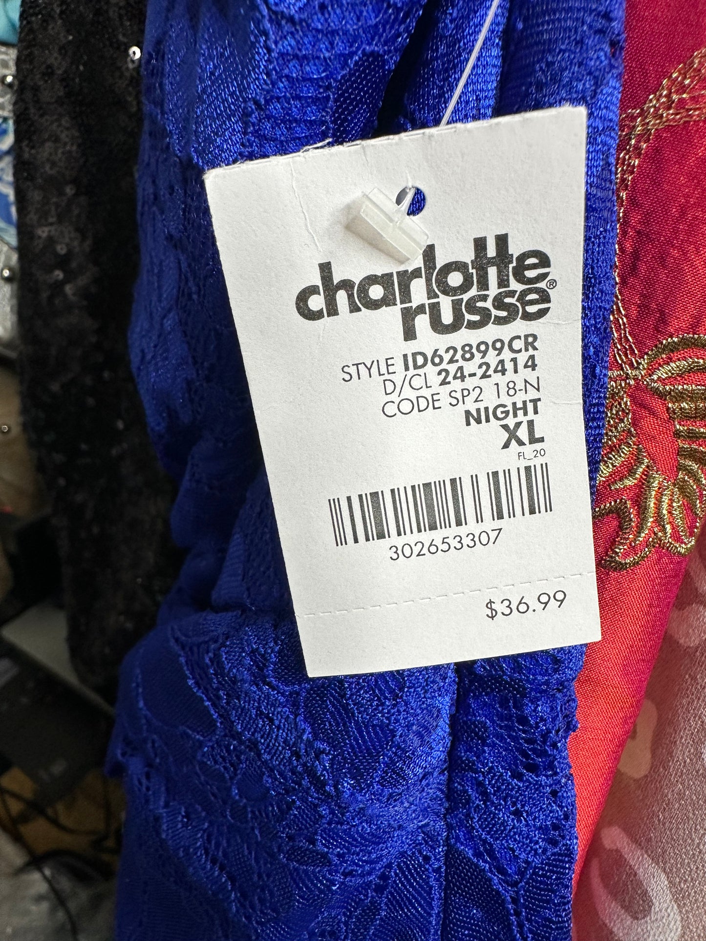 NWT Royal blue dress marked sz XL fits S/M