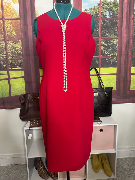 Jones Studio Red sheath dress sz 14