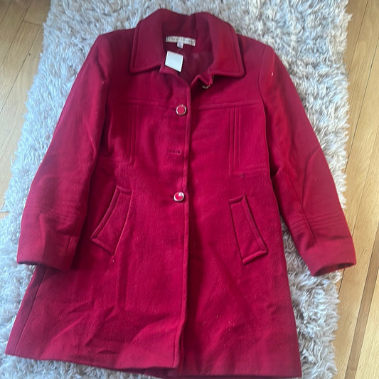 Red car coat sz 12