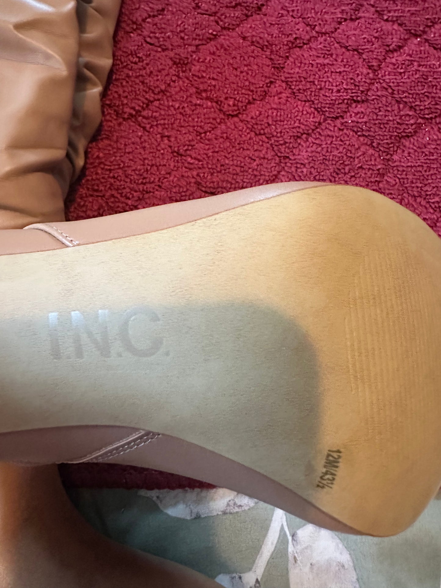 INC Cream Over Knee Boot sz 12