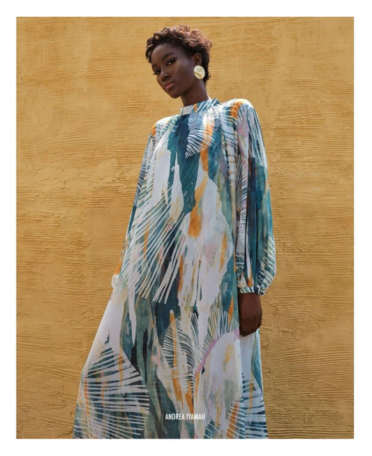 NWT Andrea Iyamah Sade Coverup Dress Sz S/M can fit to L