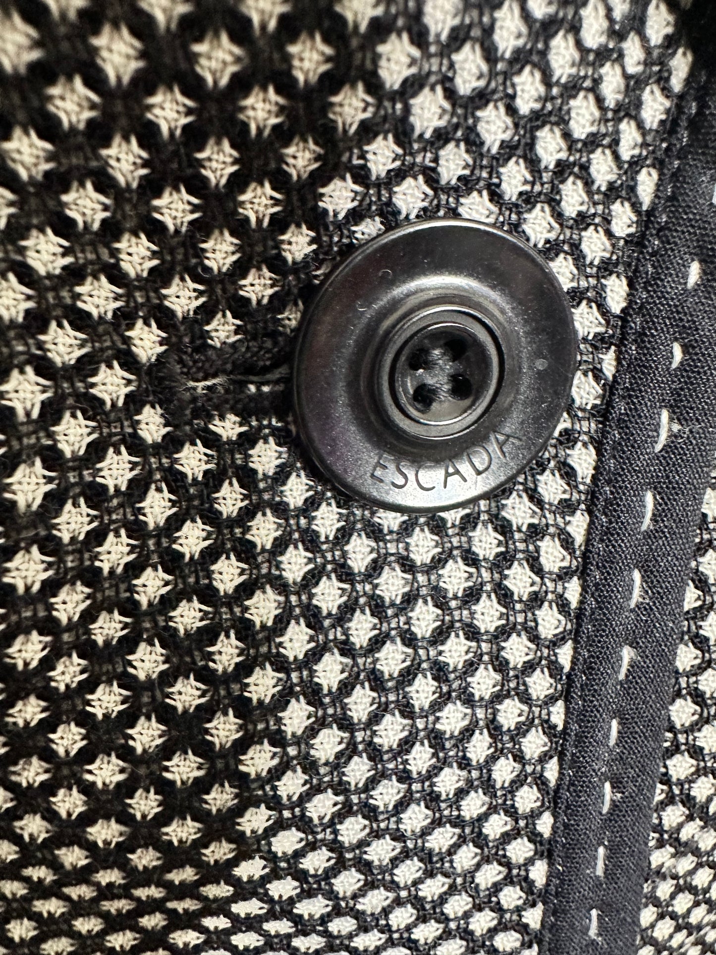 Escada Black and white Piped Tailored blazer sz 34 (XS)
