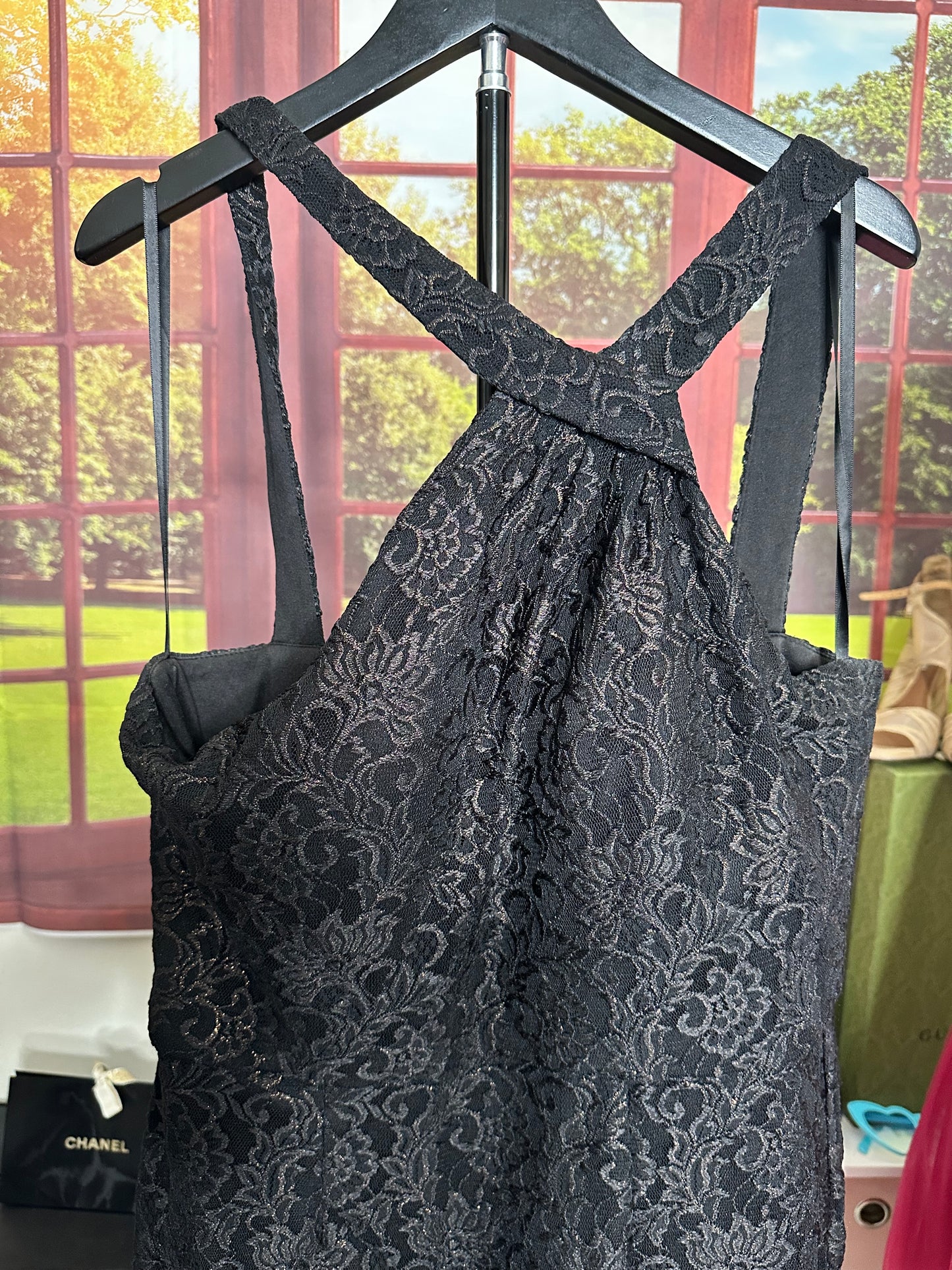 Ignite evenings blk/gold dress sz 14
