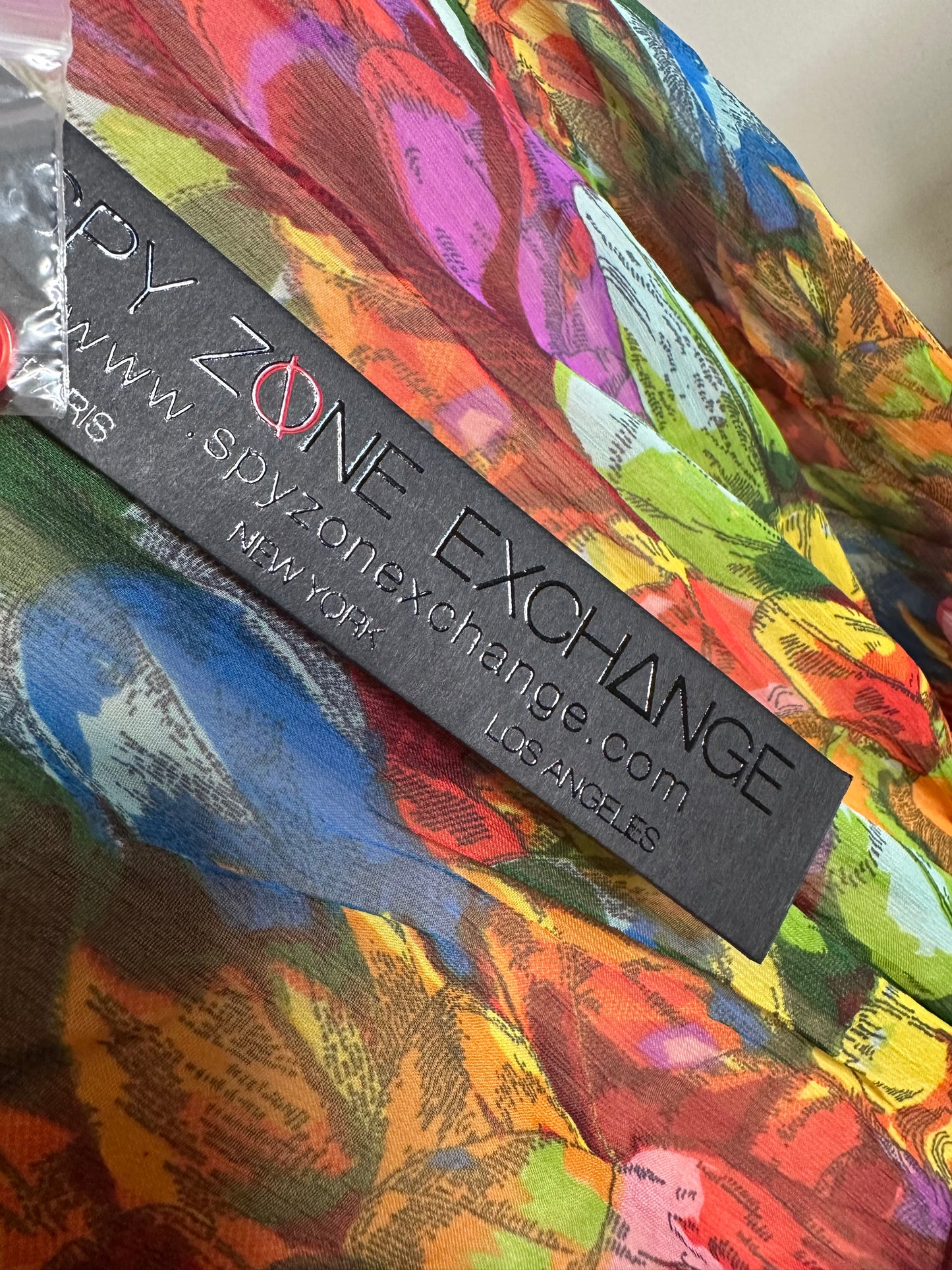 NWT Spy zone Multicolor Chiffon Maxi sz L