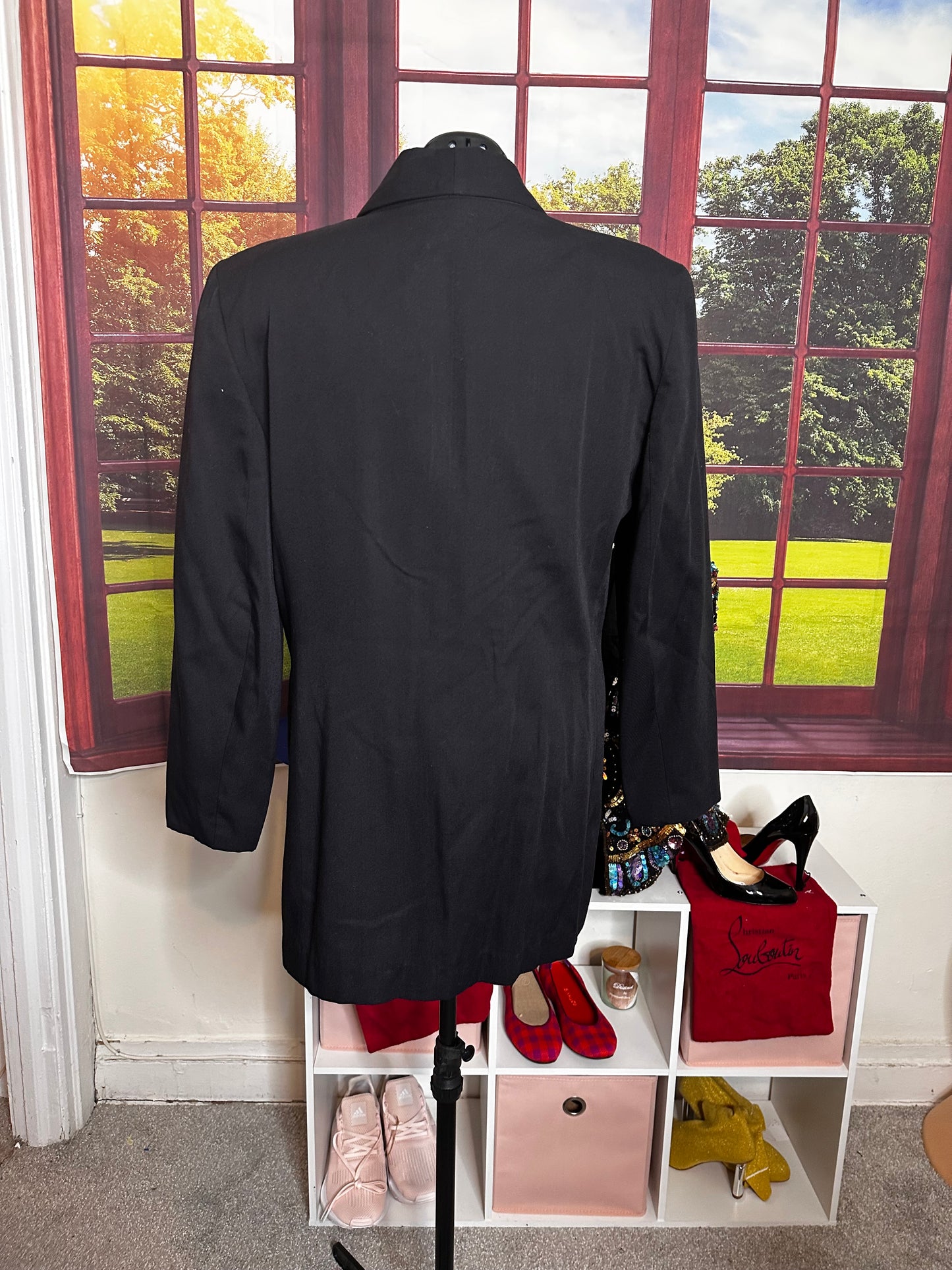 City Girl Black Studded Blazer (NY, PARIS, LONDON) sz 14