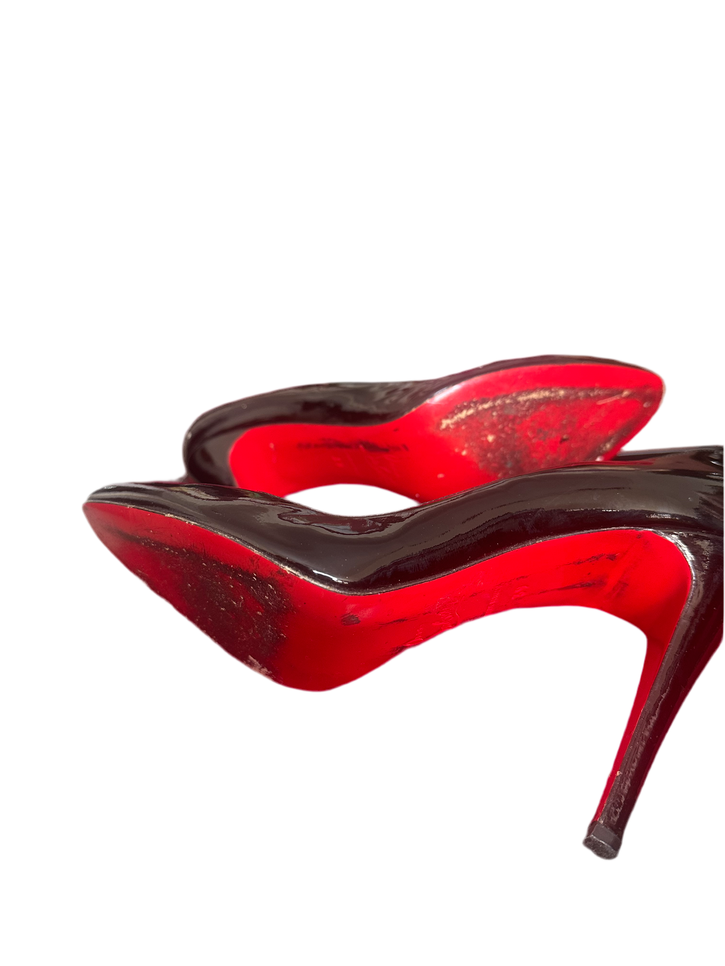 Black Patent CL round toe pumps sz 39 w/ dustbag