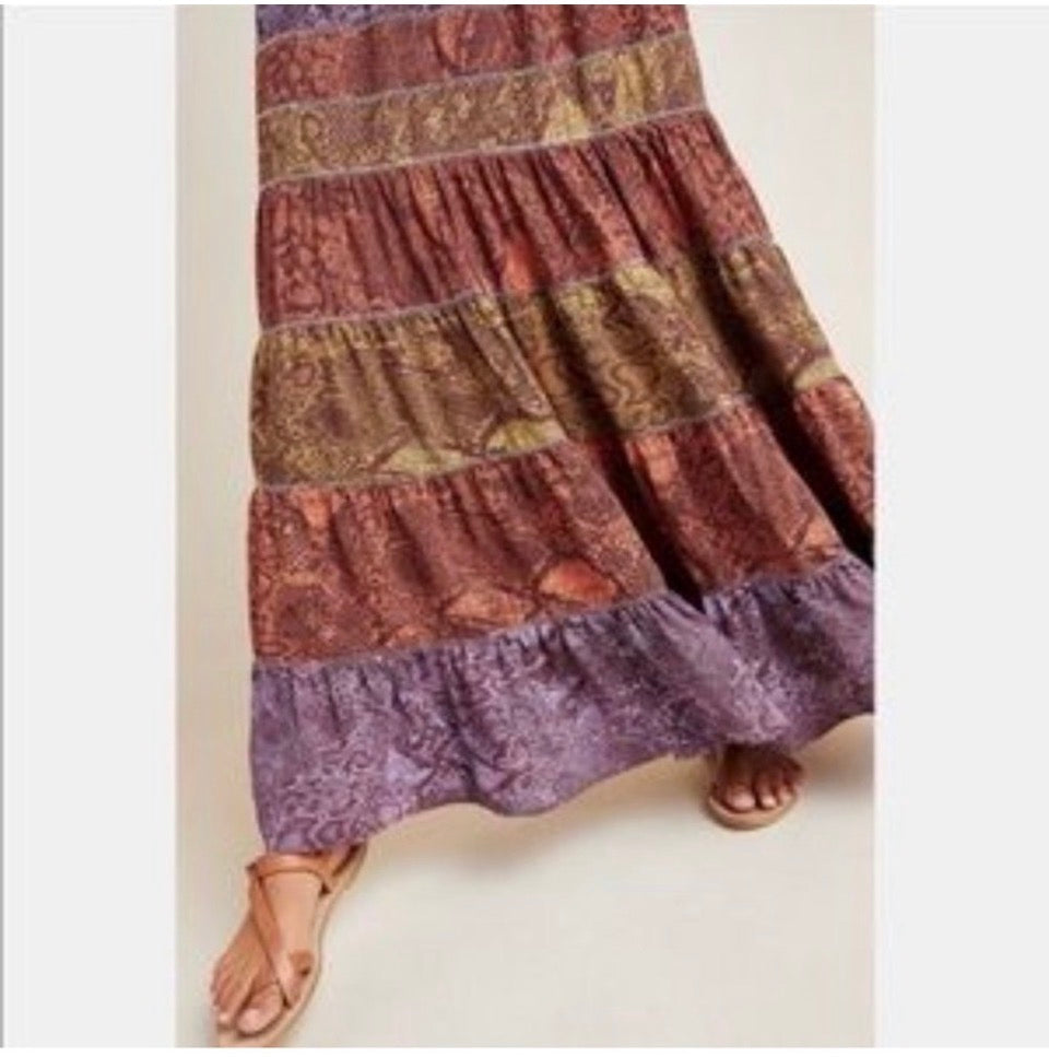 Anthropologie Boho Maxi Dress Sz S