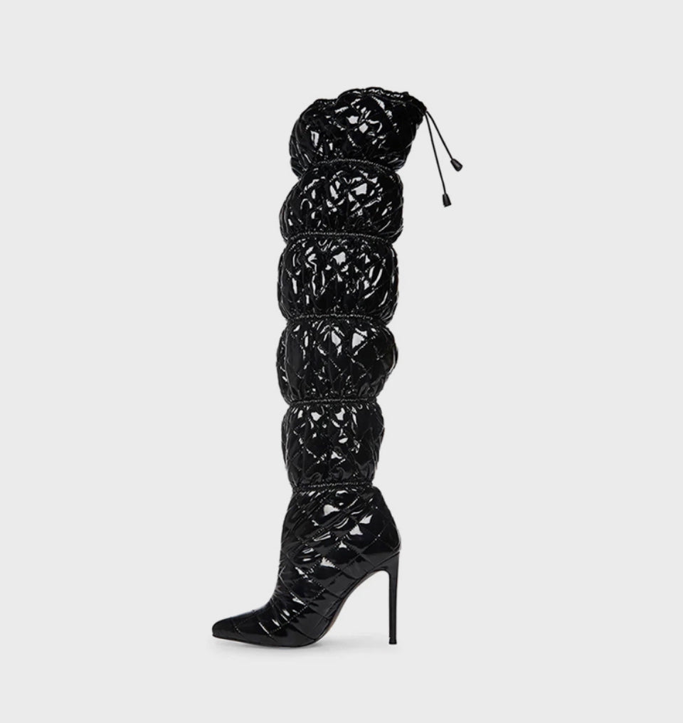 Steve Madden patent thigh high boot sz 11