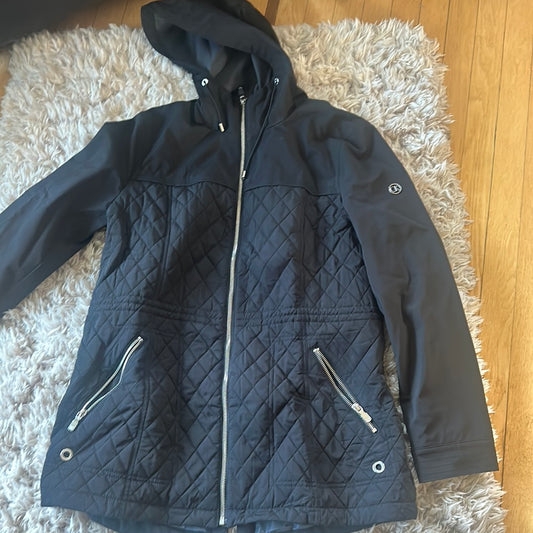 11.01 C.K. BLK QUILTED CAR JACKET SZ L