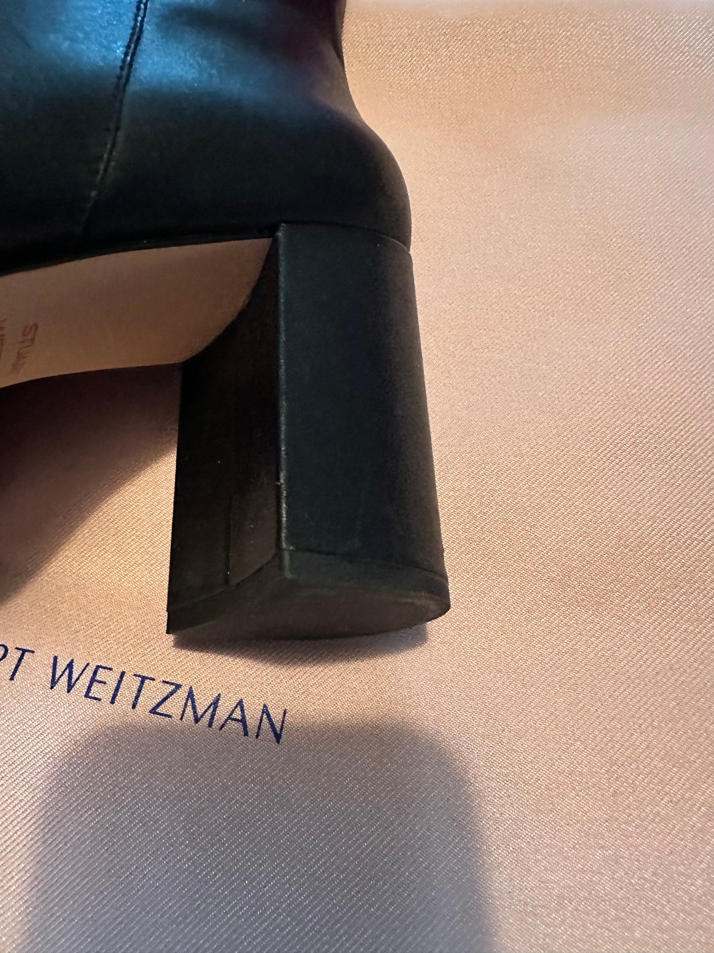 Stuart Weitzman Black Leather Knee High Boots sz 11.5