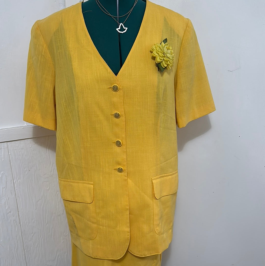 Ashely Stewart yellow suit