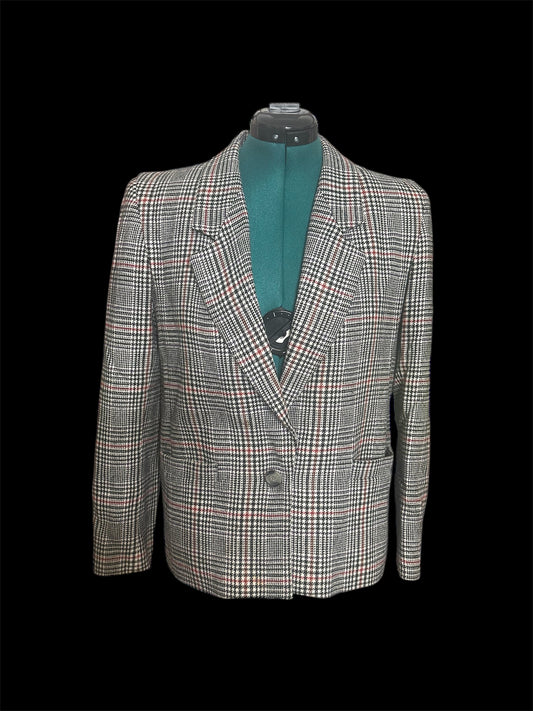Peabody House B/W/red Checkered Blazer sz 11/12