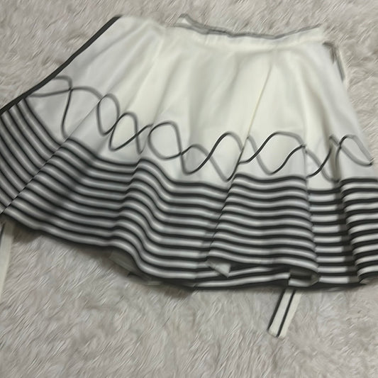 Mali-South Cream skirt trimmed in black