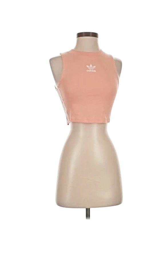 NWT Adidas peach sport crop top sz L