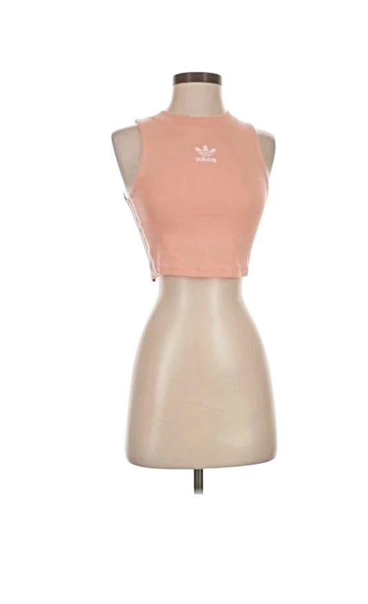 NWT Adidas peach sport crop top sz L